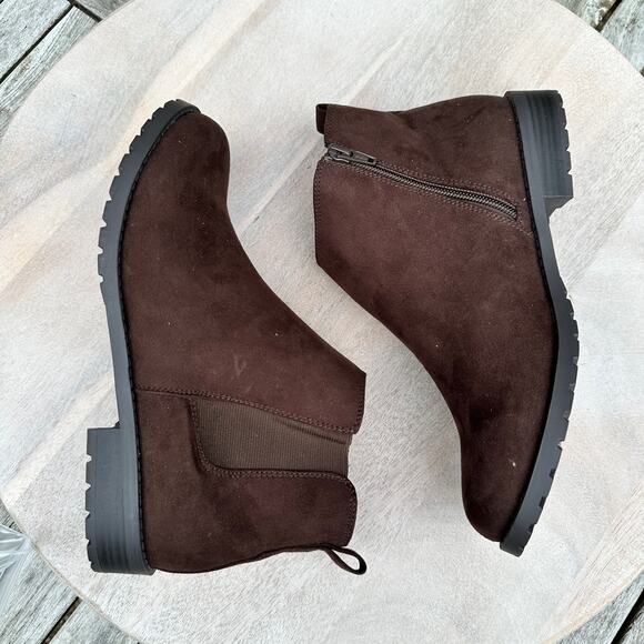 Sonoma Goods For Life® Cilantro Womens Ankle Boots Size 8.5 Cognac Brown New - Picture 10 of 15